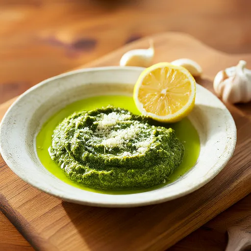 Pesto de tallos de ajo de Rudy