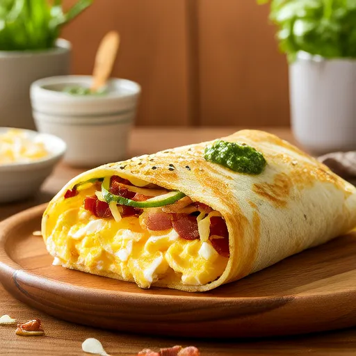 Egg Pesto Breakfast Wrap