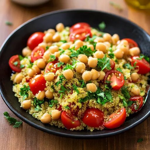 Quinoa with Chickpeas and Tomatoes