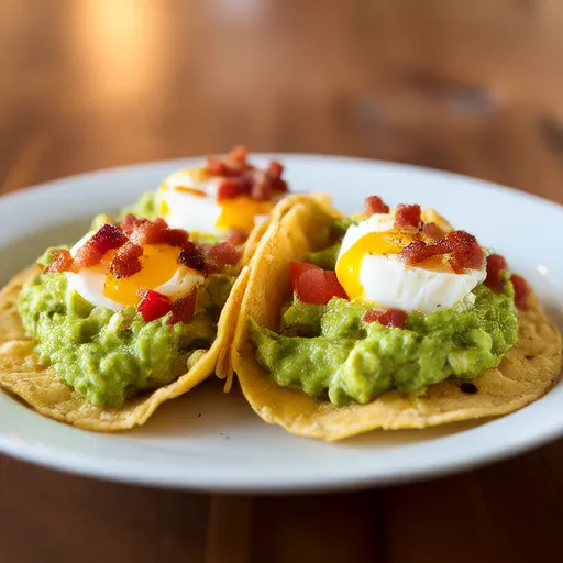 Relleno de Tostada de Ensalada de Aguacate y Huevo