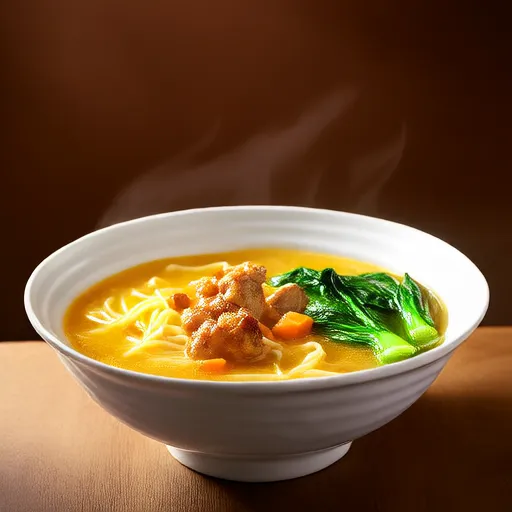 Soupe à la crème de poulet et gnocchi