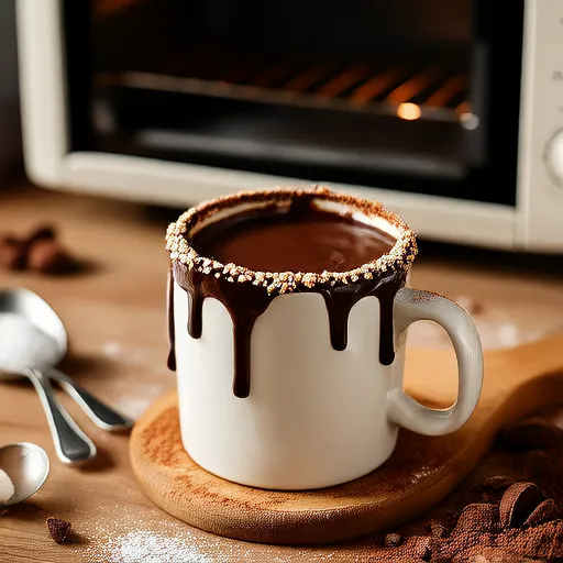 Pastel de taza de chocolate fácil en microondas