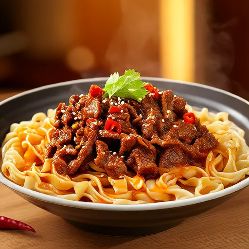 Fideos con Carne Molida al Estilo Mongol