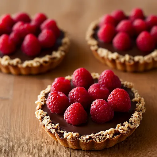 Vegan Raspberry Chocolate Tarts