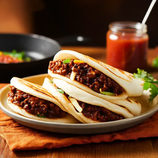 Burritos de Feijão Preto e Arroz
