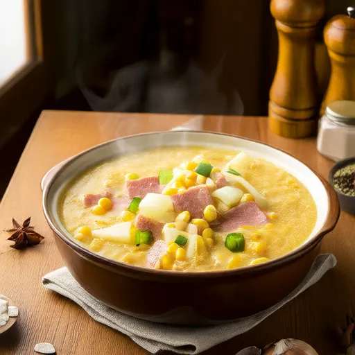 Zuppa di mais classica in pentola a cottura lenta