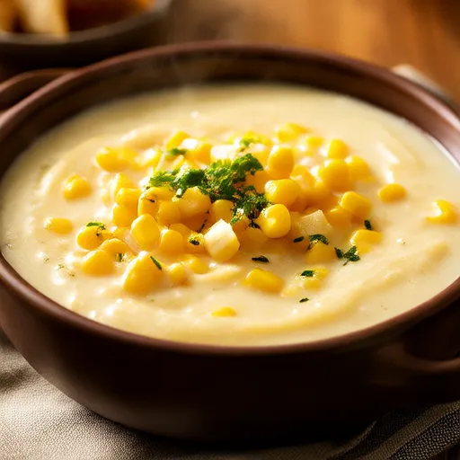 Zuppa di Patate e Mais al Formaggio