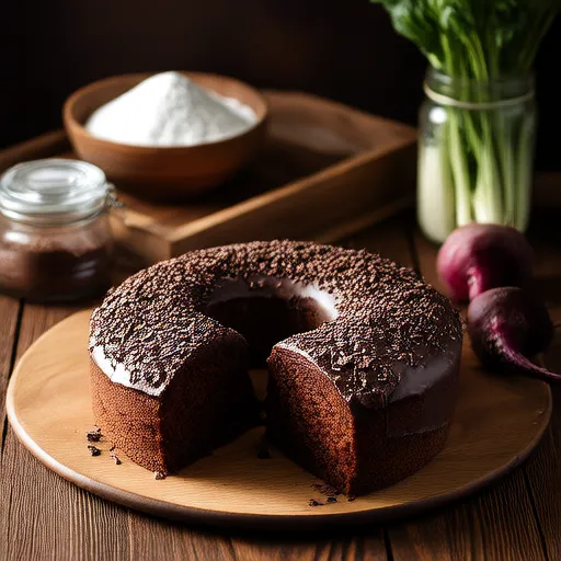 Chocolate Beet Cake with Beet-Vanilla Glaze