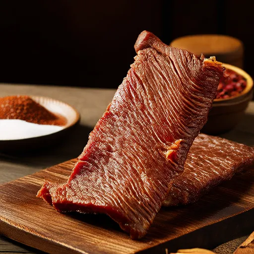 牛肉末制成的牛肉干