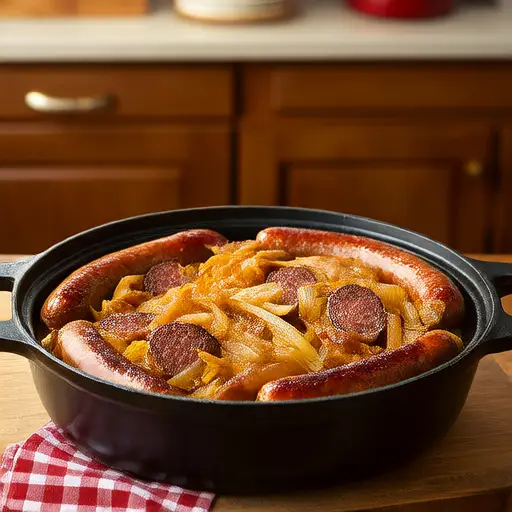 Slow Cooker Sauerkraut and Sausage