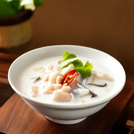 Sopa de Pescado con Coco y Lima