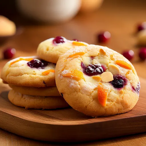 Cranberry-Orangen-Mürbeteigkekse mit Aprikosen