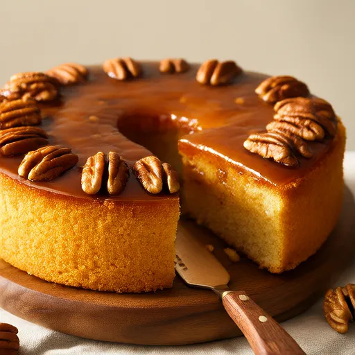 Pekannusskuchen auf dem Kopf