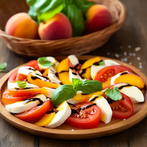 Insalata Caprese di Pesche e Pomodori