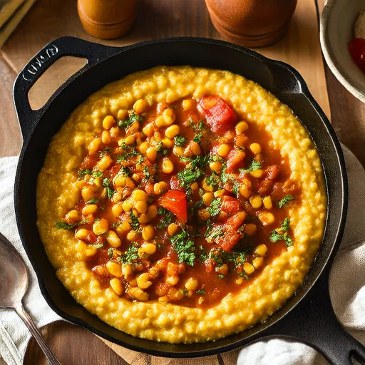 Calzagatti (Polenta et haricots frits à la poêle)