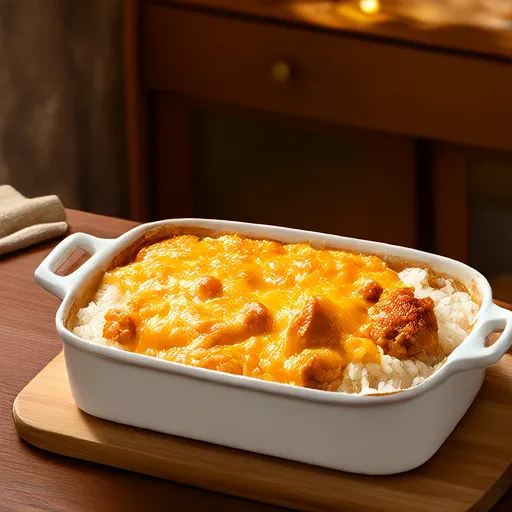 Semplice Casseruola di Pollo e Riso Crema