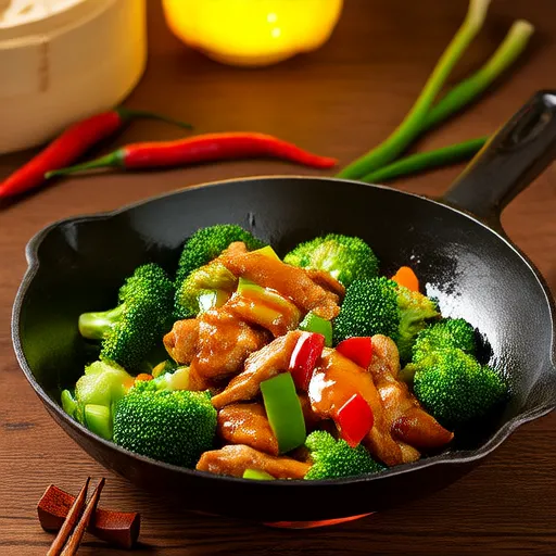 Soffritto di pollo e verdure