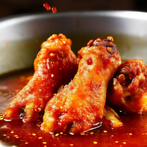 Ailes de poulet Buffalo style restaurant croustillantes