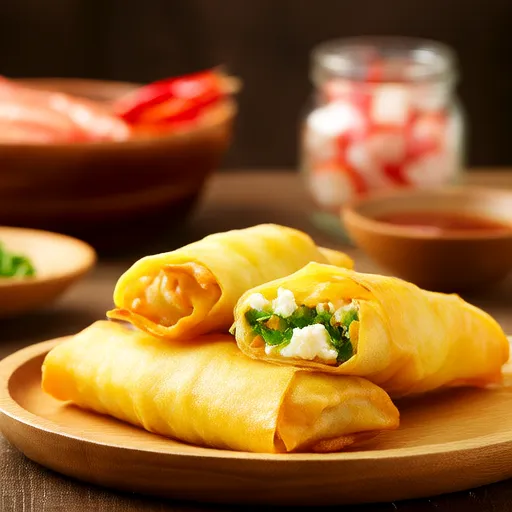 Stuffed Pickle Egg Rolls
