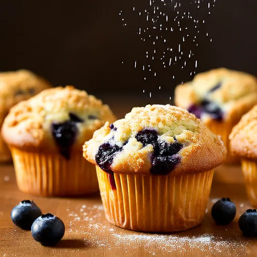 Muffins de Mirtilo com Cobertura Streusel
