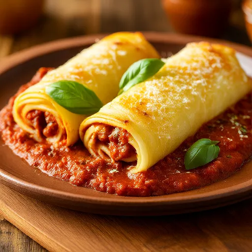 Zucchini Roll Lasagna on Turkey Bolognese