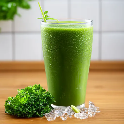 Batido de col rizada y plátano
