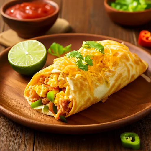 Frühstücks-Burrito mit Salsa