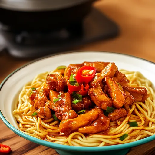 Tumis Ayam dan Mie