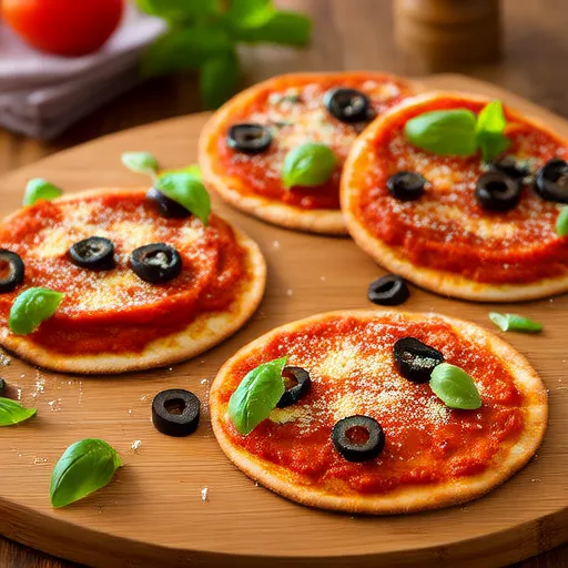 Mini Pizzas de Berinjela à Parmegiana na Fritadeira