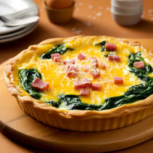Spinach and Ham Quiche