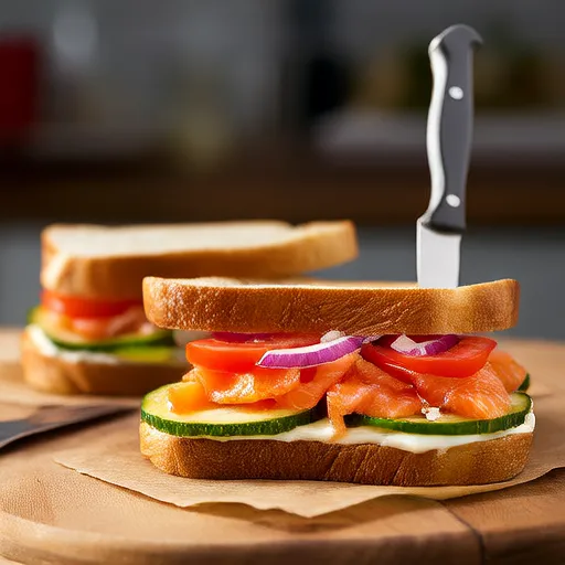 Panino con Sardine, Cetriolo e Pomodoro