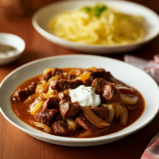 Stroganoff di manzo con bistecca