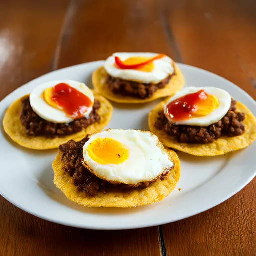 Bánh Tostadas Ăn Sáng Với Đậu Đen