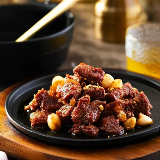 亚洲蒜香牛肉块（越南 Bo Luc Lac 或摇晃牛肉）