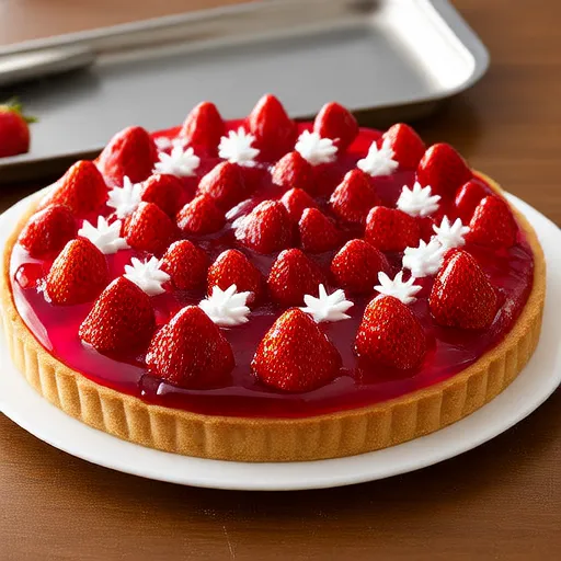 Erdbeer glasierter Kuchen