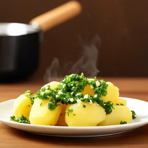 Batatas Bebê com Alho e Salsa na Fritadeira