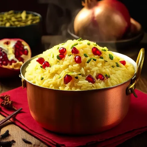 Pilaf de riz moyen-oriental aux grenades