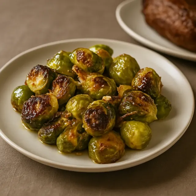 Choux de Bruxelles rôtis au miso