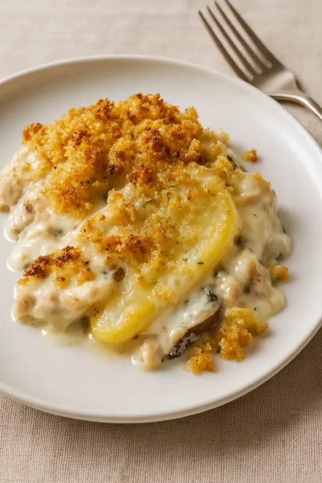 Casserole Cá Ngừ Nấm