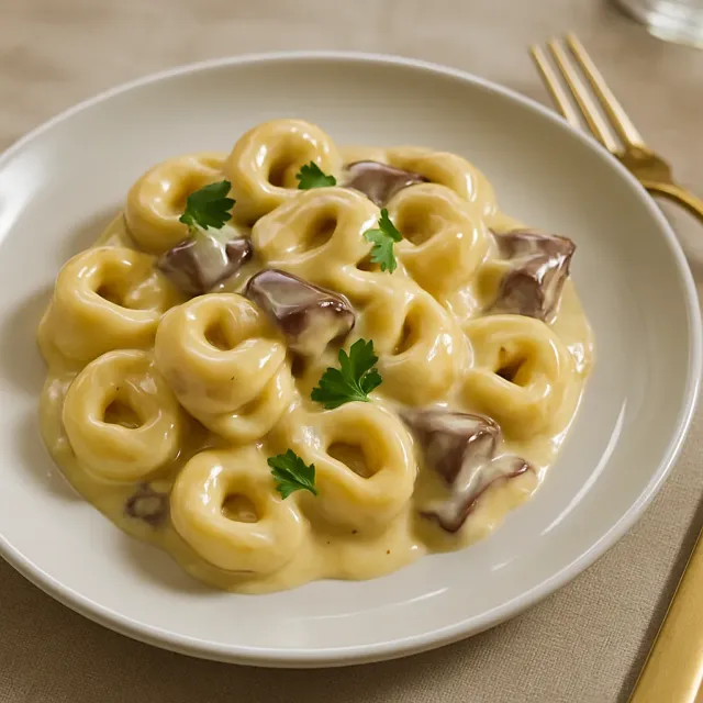 5-ingredient Creamy Tortellini and Sausage