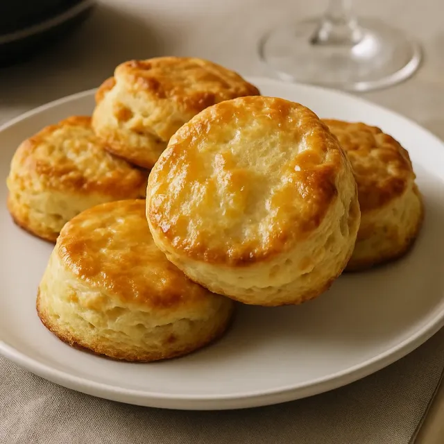 Bánh scone giăm bông và Gruyère
