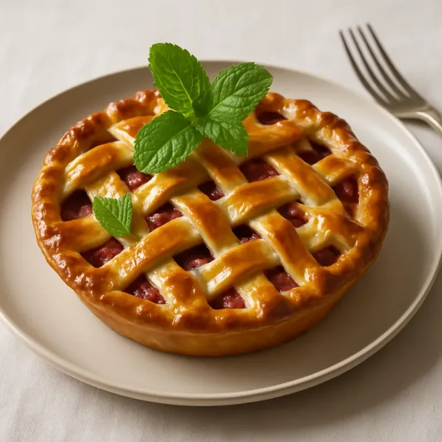 Pai Stroberi Kismis Rhubarb