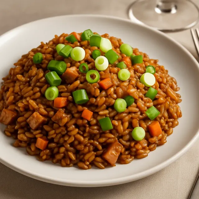 Быстрое жареное мясо с рисом
