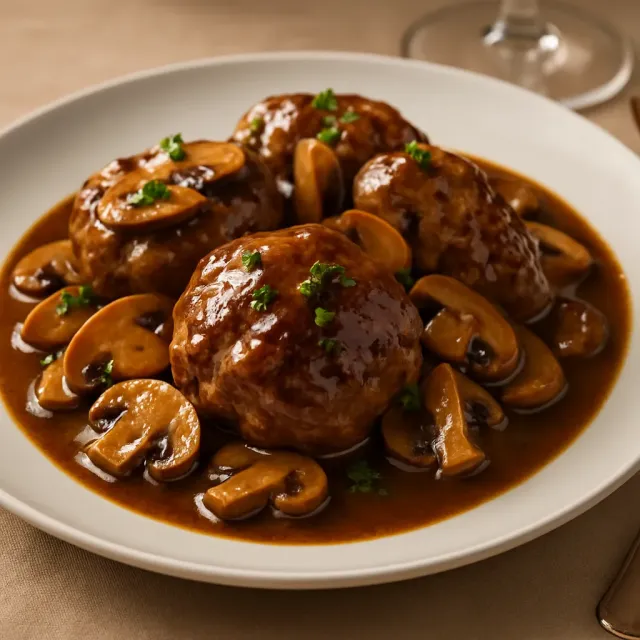 Instant Pot Salisbury Steak with Onion and Mushroom Gravy