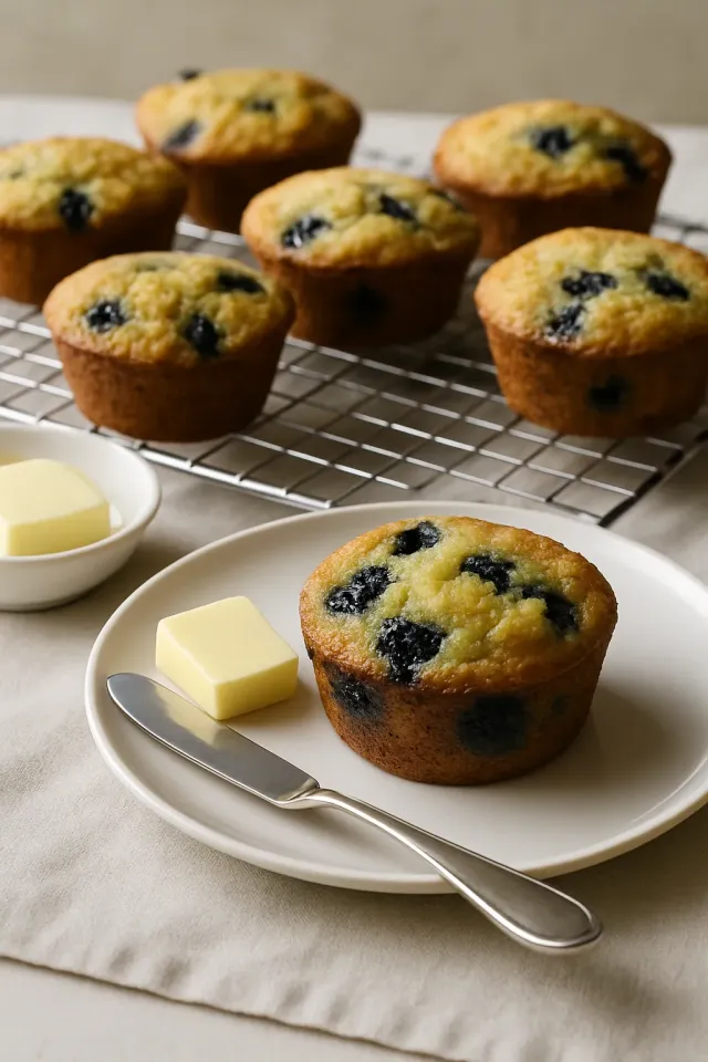 Mandelmehl-Heidelbeer-Muffins