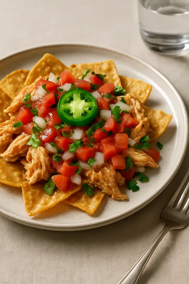 Chicken Enchilada Nachos