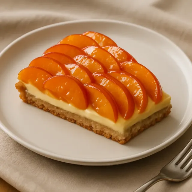 Tieton-Aprikosen-Tarte mit Basilikumcreme