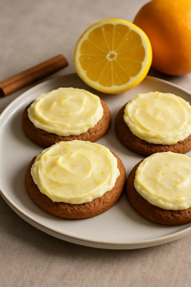 Biscoitos de Gengibre com Cobertura de Manteiga de Laranja