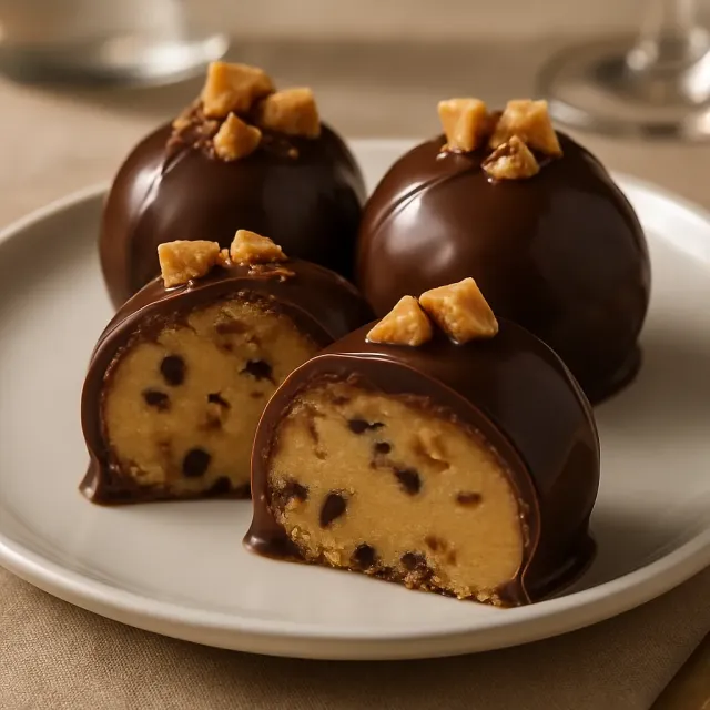Easy Chocolate Chip Cookie Dough Truffles