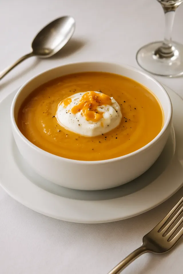 Sopa de Abóbora Butternut e Erva-Doce Assada com Citrus